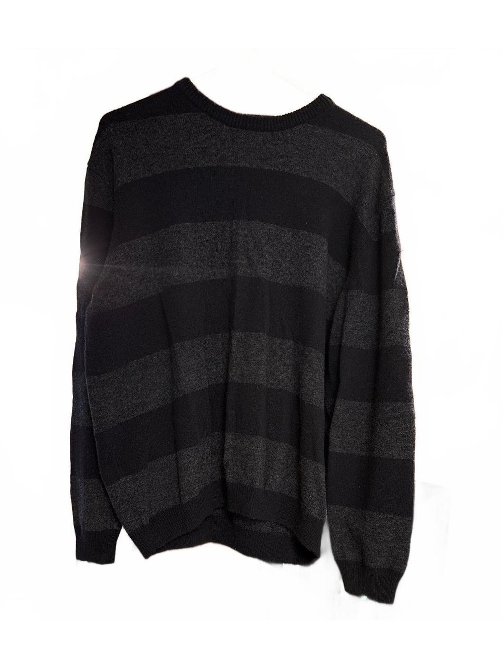 Covington Men's Large Lambs Wool and Nylon Striped Sweater - Large